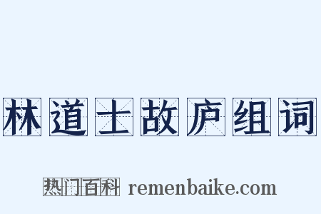 林道士故庐组词是什么意思的图片